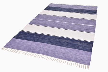 THEKO, THEKO Teppich »Stripe Cotton«, rechteckig, 5 mm Höhe, Flachgewebe, reine Baumwolle, handgewebt, mit Fransen, Wohnzimmer, THEKO Teppich »Stripe Cotton«, rechteckig, 5 mm Höhe, Flachgewebe, gestreift, reine Baumwolle, handgewebt, mit Fransen