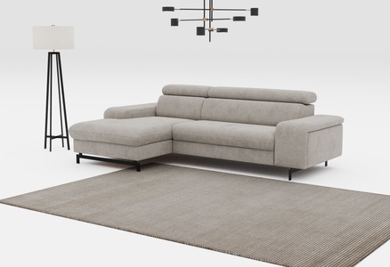 COTTA Ecksofa »Emma L-Form«, mit Kopfteilverstellung, wahlweise mit Bettfunktion & Bettkasten