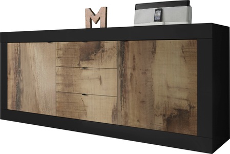 LC, LC Sideboard »Basic«, 210 cm, INOSIGN Sideboard »Basic Breite 210 cm, Kommode 2 Türen, 3 Schubkästen, Anrichte,«, Metallgriff, moderne Rahmenoptik, viel Stauraum, Farbauswahl