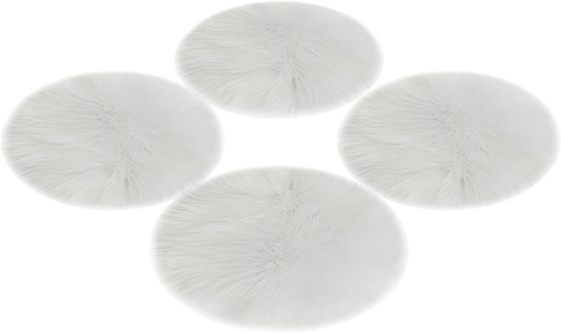 HOME AFFAIRE, Home affaire Sitzkissen »Dena«, Home affaire Sitzkissen »Sitzauflage Dena«, 4er Set, Kunstfell, rund, Ø 35 cm, Esszimmer, Wohnzimmer