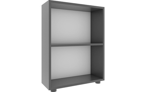 VCM, Holz Büroregal Stand Regal Bücherregal Deko Bücher Standregal Bulas 2 Fächer Holz Büroregal Stand Regal Bücherregal Deko Bücher Standregal Bulas 2 Fächer, VCM Regal Bulas 2-fach 72 x 55 cm, Anthrazit