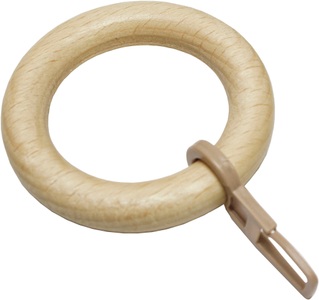 GARDINIA Gardinenring »Gardinenringe Lugano Holz«, (10 St.), Serie Lugano Classic