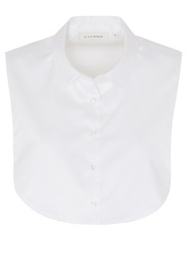 Eterna, ETERNA OHNE ARM BLUSE/EINSTECKKRAGEN MODERN CLASSIC SATINBINDUNG WEISS, 