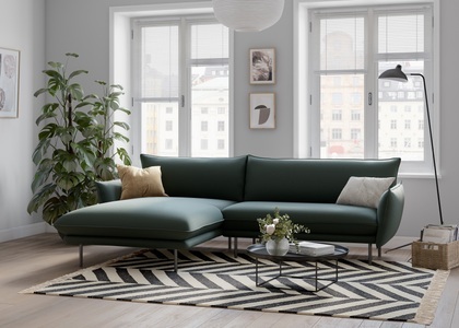 ANDAS, andas Ecksofa »Stine«, Besonderes Design durch Kissenoptik und Keder, Design by Morten Georgsen, andas Ecksofa »Stine L-Form«, Besonderes Design durch Kissenoptik und Keder, by Morten Georgsen
