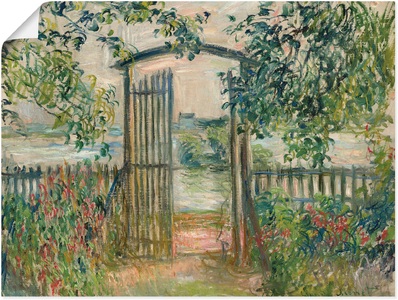 Artland, Artland Wandbild »Das Gartentor in Vetheuil«, Artland Wandbild »Das Gartentor in Vetheuil«, Garten, (1 St.), als Leinwandbild, Poster in verschied. Grössen