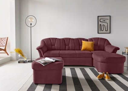 DOMO collection, DOMO collection Ecksofa, DOMO collection Ecksofa Papenburg L-Form, in grosser Farbvielfalt, wahlweise mit Bettfunktion