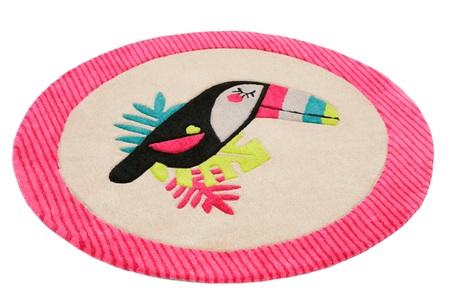 Esprit Kinderteppich »E-Toucan«, rund, 9 mm Höhe, besonders weich, Motiv Toucan
