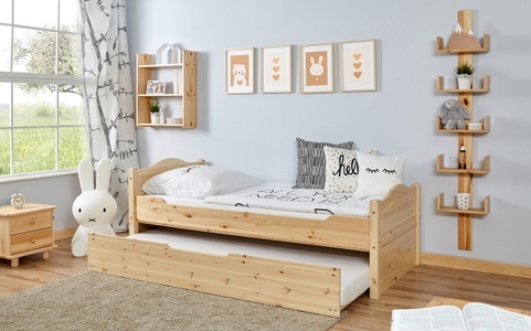 TICAA, Ticaa Einzelbett »Leni«, mit Zusatzbett, Ticaa Jugendbett »Leni«, Einzelbett mit Zusatzbett