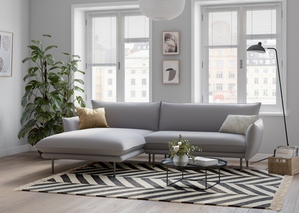 ANDAS, andas Ecksofa »Stine«, Besonderes Design durch Kissenoptik und Keder, Design by Morten Georgsen, andas Ecksofa »Stine L-Form«, Besonderes Design durch Kissenoptik und Keder, by Morten Georgsen