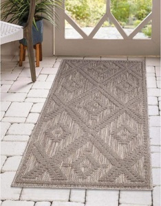 Carpet City, Carpet City Teppich »Santorini«, rechteckig, 5 mm Höhe, 3D-Effekt, für Wohnzimmer, Flur, Küche, Wintergarten, Balkon, Wetterfest & UV-beständig, Carpet City Teppich »In-& Outdoorteppich Santorini 454, 3D-Effekt, Raute-Optik«, rechteckig, 5 mm Höhe, Wetterfest & UV-beständig für Terrasse, Balkon, Küche, Flur