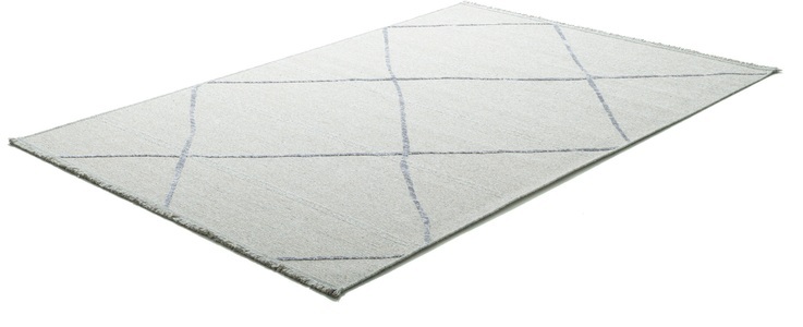 Sansibar, Sansibar Teppich »Braderup«, rechteckig, 2 mm Höhe, Flachgewebe, modernes Scandi Design, Motiv Rauten, mit Fransen, ideal im Wohnzimmer & Schlafzimmer, Sansibar Teppich »Braderup«, rechteckig, 2 mm Höhe, Flachgewebe, modernes Scandi Design, Motiv Rauten, mit Fransen