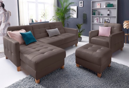 exxpo - sofa fashion, exxpo - sofa fashion Ecksofa, wahlweise mit Bettfunktion, exxpo - sofa fashion Ecksofa »Elio, kompakt und komfortabel, bequem und zeitloses Design, L-Form«, wahlweise mit Bettfunktion