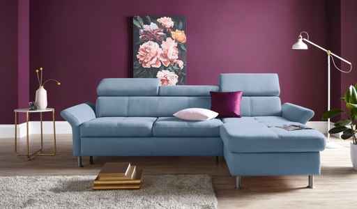 exxpo - sofa fashion, exxpo - sofa fashion Ecksofa, inkl. Kopf- bzw. Rückenverstellung, wahlweise mit Bettfunktion und Bettkasten