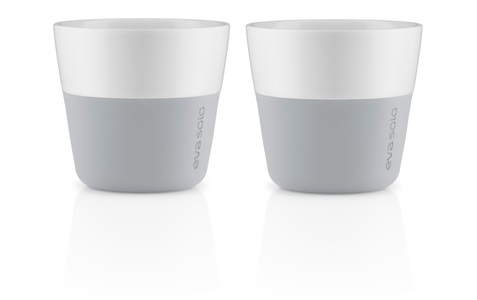 Eva Solo, Eva Solo® Caffè Lungo Becher 2er-Set hellgrau, Eva Solo Cappuccinotasse »Lungo-Becher«, 2er Set, Ø 8,5 cm, 230 ml