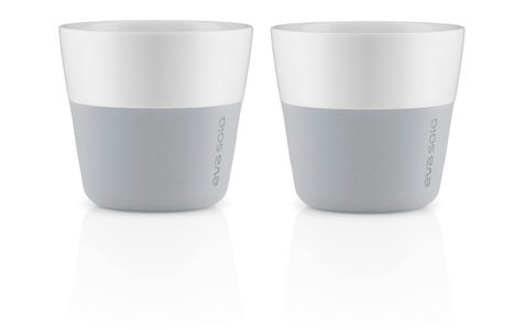 Eva Solo, Eva Solo® Caffè Lungo Becher 2er-Set hellgrau, Eva Solo Cappuccinotasse »Lungo-Becher«, 2er Set, Ø 8,5 cm, 230 ml