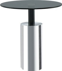 Kayoom, Kayoom Beistelltisch »Beistelltisch Rosanna 525«, runde Glas-Tischplatte, Kayoom Beistelltisch »Rosanna 525, Beistelltisch in glamourösem Stil,runde Glas-Tischplatte«, (1 St.), Runde Tischplatte, edles Design, zeitlose Farben, Sockel: Ø 15 cm