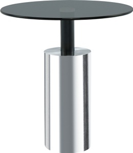 Kayoom, Kayoom Beistelltisch »Beistelltisch Rosanna 525«, runde Glas-Tischplatte, Kayoom Beistelltisch »Rosanna 525, Beistelltisch in glamourösem Stil,runde Glas-Tischplatte«, (1 St.), Runde Tischplatte, edles Design, zeitlose Farben, Sockel: Ø 15 cm