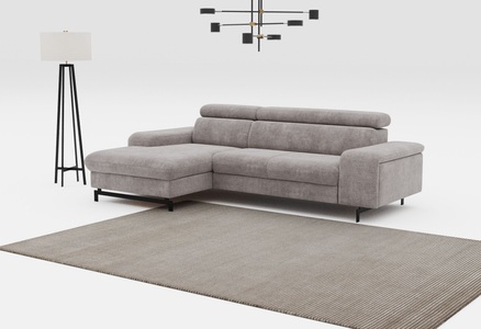 COTTA Ecksofa »Emma L-Form«, mit Kopfteilverstellung, wahlweise mit Bettfunktion & Bettkasten