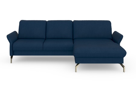 sit&more Ecksofa »Fashion«, wahlweise mit Kopfteilverstellung und Vorziehsitz, motorisch, mit satinierten Nickelfüssen