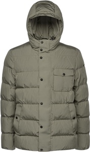 Geox Steppjacke »PIEVE«, mit Kapuze, mit verdecktem Reissverschluss & Druckern, Kapuze mit Schirm, 4 Taschen
