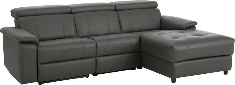 Home affaire Ecksofa »Binado«, Wahlweise mit manueller oder elektrischer Relaxfunktion mit USB-Anschluss, Federkern-Polsterung