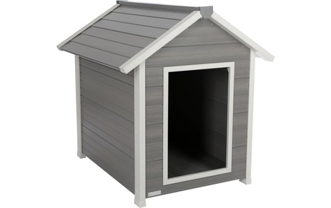 Kerbl, Kerbl ECO Hundehütte Hendry 88×98×101 cm Grau und Weiß, Kerbl ECO-Hundehütte Hendry 101 cm x 88 cm x 98 cm