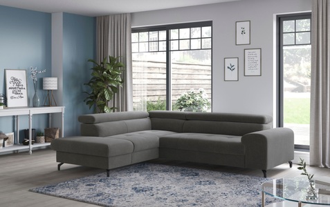 COTTA Ecksofa »Aura L-Form«, mit Schlaffunktion, Bettkasten und Kopfteilverstellung