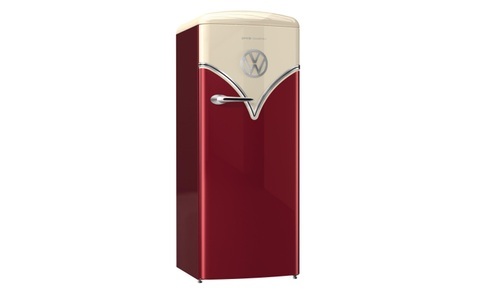 Gorenje, Gorenje OBRB 153 R VW-Bulli Kühlschrank Burgundy rechts, 