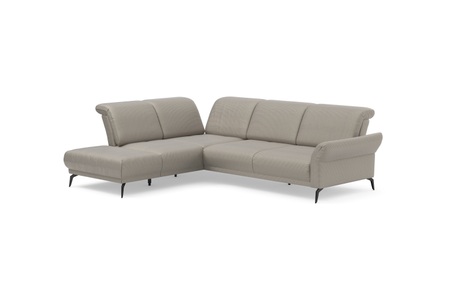 INOSIGN Ecksofa »Coco«, wahlweise mit Sitztiefen, Armteil- und Kopfteilverstellungim Cord, mit Füssen 15 cm hoch