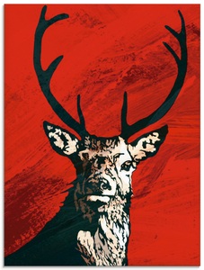 Artland Glasbild »Hirsch«