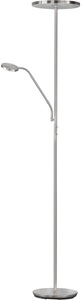 FH LIGHTING, LED-Stehleuchte Fabi mit Leselampe, nickel matt, easy! BY FHL LED Stehlampe »Fabi«, 2 flammig, Leuchtmittel LED-Modul LED fest integriert, Dimmbar, CCT Steuerung