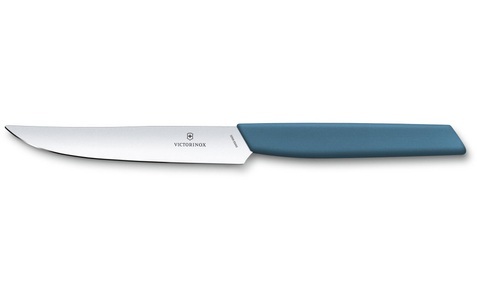 Victorinox Schweiz, Victorinox Swiss Modern Steakmesser - Blau - 12 cm - Schweiz, Victorinox Steakmesser »Modern«