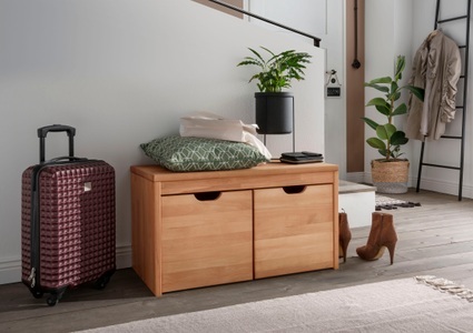HOME AFFAIRE, Home affaire Schuhbank »Dura«, inklusive Schubladen in 3 Breiten, Home affaire Schuhbank »Dura Schuhbank incl. Schubladen funktionell und stabil« Massivholz, Skandinavisches Design, Robust, stabil, FSC zertifiziert