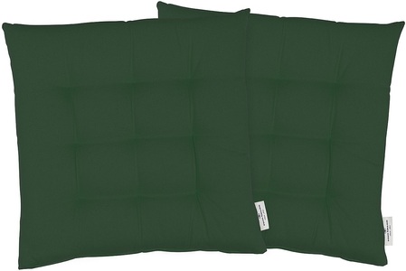 Tom Tailor, home24 Sitzkissen T-Dove in tanne 40x40cm, TOM TAILOR HOME Sitzkissen »Dove«, TOM TAILOR unifarbenes, abgestepptes Sitzkisssen DOVE, 2er Pack