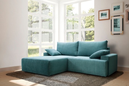 exxpo - sofa fashion, exxpo - sofa fashion Ecksofa, mit Federkern, inklusive Bettfunktion und Bettkasten in verschiedenen Cord-Farben, exxpo - sofa fashion Ecksofa »Orinoko, aktuelles Design und hoher Sitzkomfort, L-Form« inkl. Bettfunktion und Bettkasten, schöne Farben im angesagten Cord