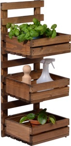 DOBAR, dobar Wandregal, dobar Wandregal, flexibles 3-stufiges Wandregal, Braun