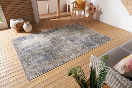 NOURISTAN, NOURISTAN Outdoorteppich »Gizeh«, rechteckig, 3 mm Höhe, In- und Outdoor, Faltbar und Waschmaschinenfest, geeignet für Fussbodenheizung, strapazierfähig, robust, pflegeleicht, ringsum gekettelt, kräftige Farben, NORTHRUGS Teppich »Gizeh«, rechteckig, 3 mm Höhe, In-& Outdoor, Läufer, Wetterfest, Balkon, Wohnzimmer, Orient