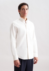 Seidensticker, seidensticker Flanellhemd Slim 1/1 Button-Down-Kragen Uni, seidensticker Flanellhemd Slim 1/1 Button-Down-Kragen Uni