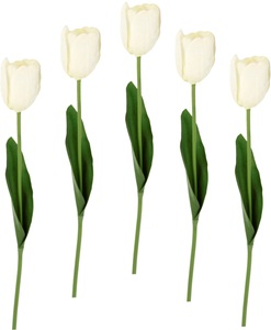 IGEA, I.GE.A. Kunstblume »Real Touch Tulpen«, (5 St.), 5er Set künstliche Tulpenknospen, Kunstblumen, Stielblume, I.GE.A. Kunstblume »Real Touch Tulpen«, 5er Set künstliche Tulpenknospen, Kunstblumen, Stielblume