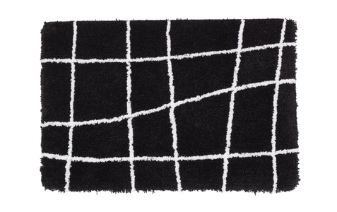 Diaqua, Diaqua - Badteppich Network 60 x 90 cm, Anthrazit, diaqua® Badematte »Network«, Höhe - mm