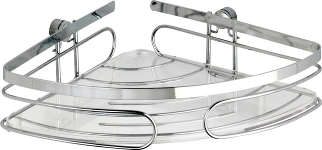 Wenko, WENKO Eckablage PREMIUM, Wenko Eckablage Premium Edelstahl | 0.7 × 2.7 × 2.7 cm