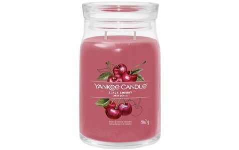 Yankee Candle, Yankee Candle Duftkerze »Black Cherry«, Yankee Candle Signature - Duftkerze im Glas, 567G, Cherry Bomb