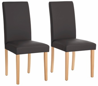 HOME AFFAIRE, Home affaire 4-Fussstuhl »Roko«, (Set), 6 St., Kunstleder, im 2er, 4er oder 6er-Set, Home affaire Esszimmerstuhl »Roko«, (Set), 6 St., Kunstleder, im 2er, 4er oder 6er-Set, Gestell Massivholz
