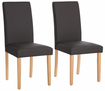 HOME AFFAIRE, Home affaire 4-Fussstuhl »Roko«, (Set), 6 St., Kunstleder, im 2er, 4er oder 6er-Set, Home affaire Esszimmerstuhl »Roko«, (Set), 6 St., Kunstleder, im 2er, 4er oder 6er-Set, Gestell Massivholz