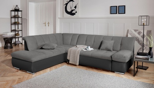 DOMO collection, DOMO collection Ecksofa, DOMO collection Ecksofa »Mona L-Form bequem und komfortabel, Breite 271cm, L-Form« wahlweise mit Bett- und Armlehnfunktion