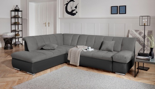 DOMO collection, DOMO collection Ecksofa, DOMO collection Ecksofa »Mona L-Form bequem und komfortabel, Breite 271cm, L-Form« wahlweise mit Bett- und Armlehnfunktion