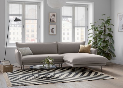 ANDAS, andas Ecksofa »Stine«, Besonderes Design durch Kissenoptik und Keder, Design by Morten Georgsen, andas Ecksofa »Stine L-Form«, Besonderes Design durch Kissenoptik und Keder, by Morten Georgsen