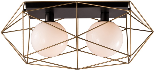 Eco-Light, ECO-Light I-ABRAXAS-PL2 ORO ABRAXAS Deckenleuchte E27 120 W Gold, Schwarz, ECO-LIGHT Deckenleuchte »ABRAXAS«, Leuchtmittel E27 ohne Leuchtmittel