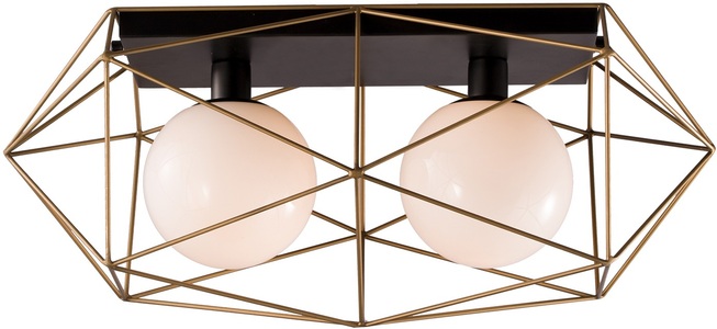 Eco-Light, ECO-Light I-ABRAXAS-PL2 ORO ABRAXAS Deckenleuchte E27 120 W Gold, Schwarz, ECO-LIGHT Deckenleuchte »ABRAXAS«, Leuchtmittel E27 ohne Leuchtmittel