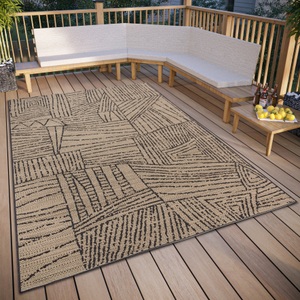 ELLE DECORATION, ELLE DECORATION Teppich »Léo«, rechteckig, In und Outdoor, Flachgewebe, wetterfest, pflegeleicht, robust, ELLE DECORATION Teppich »Léo«, rechteckig, 3 mm Höhe, In und Outdoor, Flachgewebe, wetterfest, pflegeleicht, robust